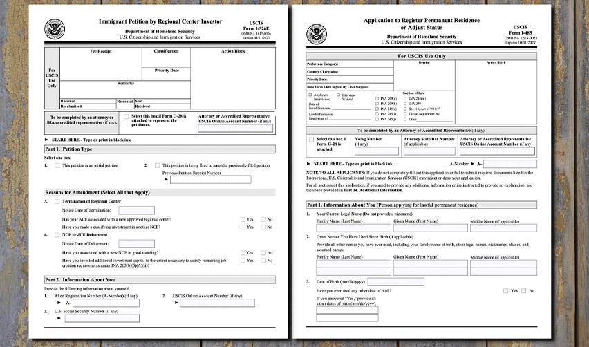 A close-up of a person in formal wear holding a U.S. Employment Authorization Document (EAD), symbolizing the work rights granted to EB5 investors through concurrent filing.