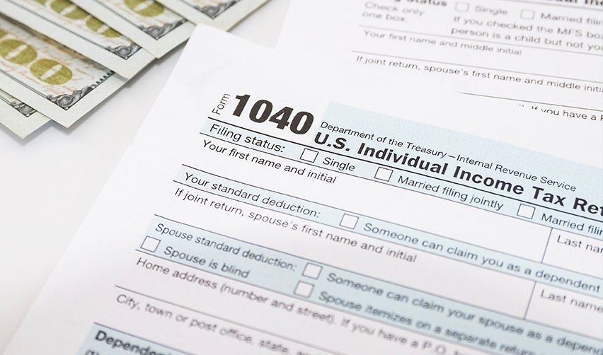Form 1040 U.S. tax return used to document lawful income for EB5 investment by H1B visa holders